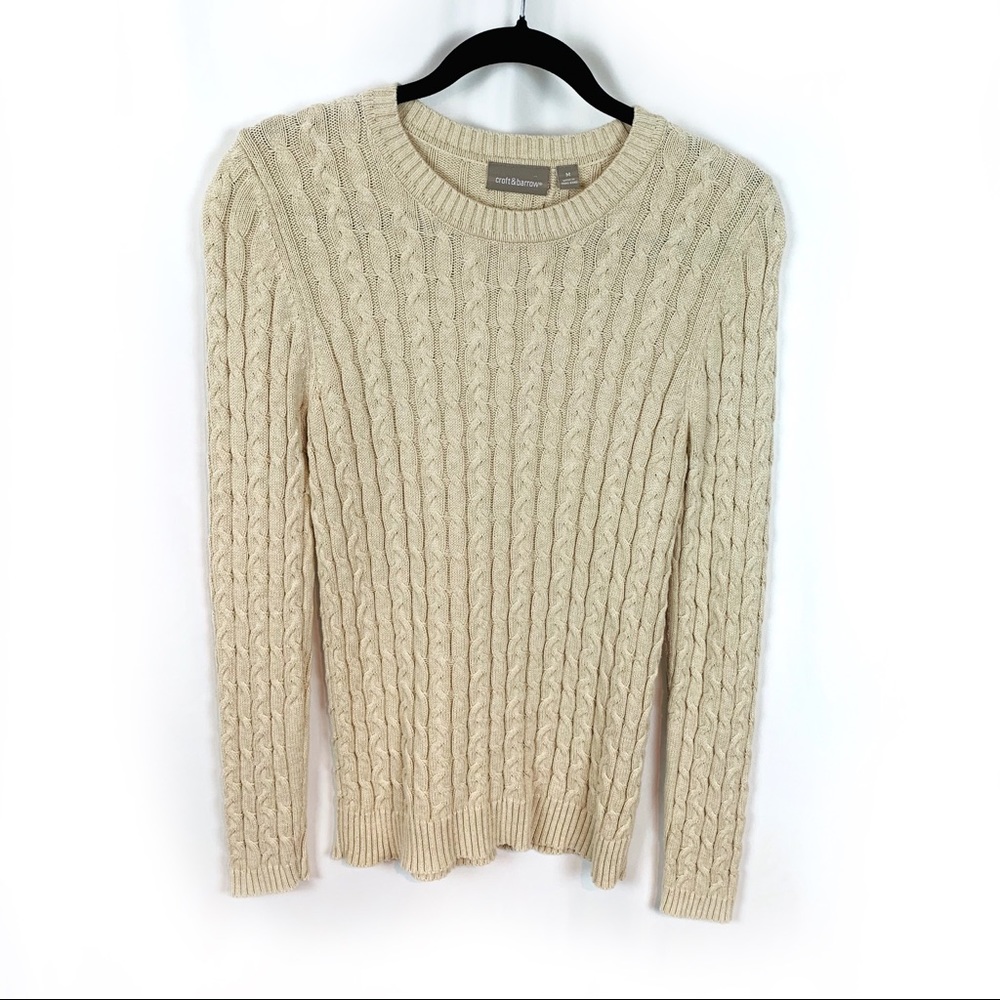 Croft & Barrow Long Sleeve Cable Knit Sweater